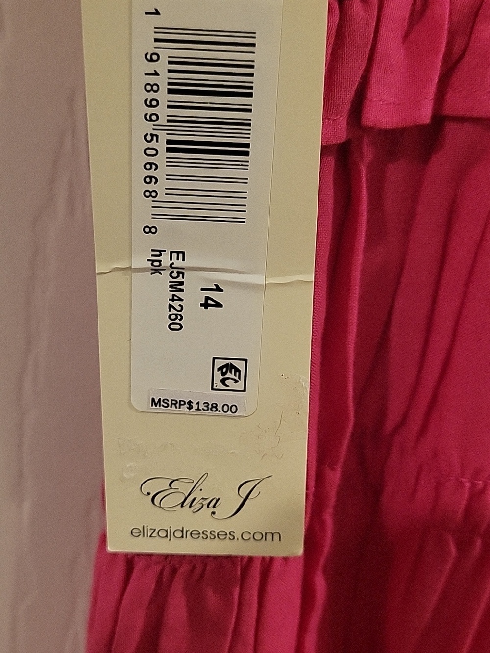 Womens ELIZA J Fuchsia Ruffle Sleeve Dress - Picture 11 of 13
